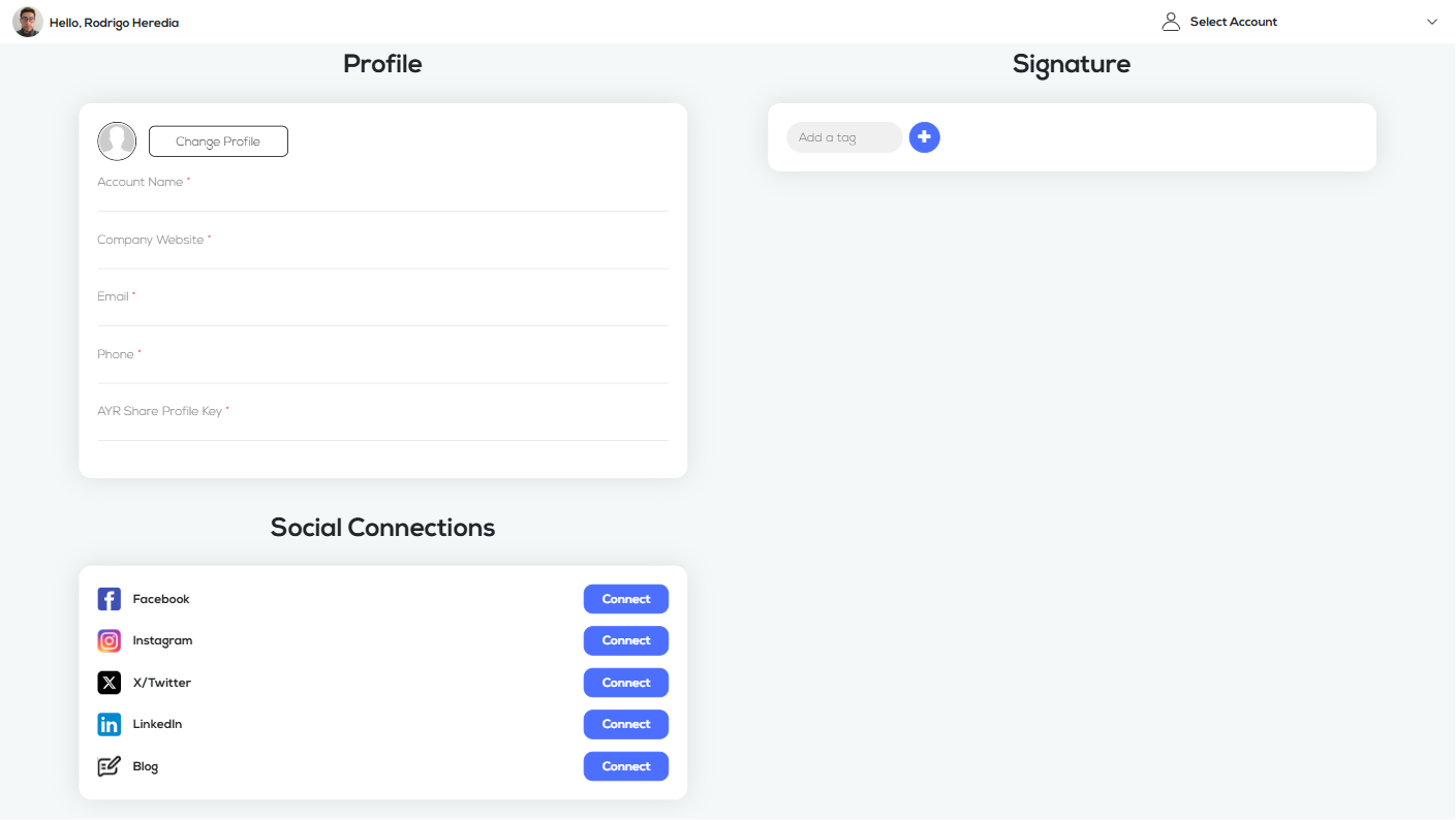 Create an Account